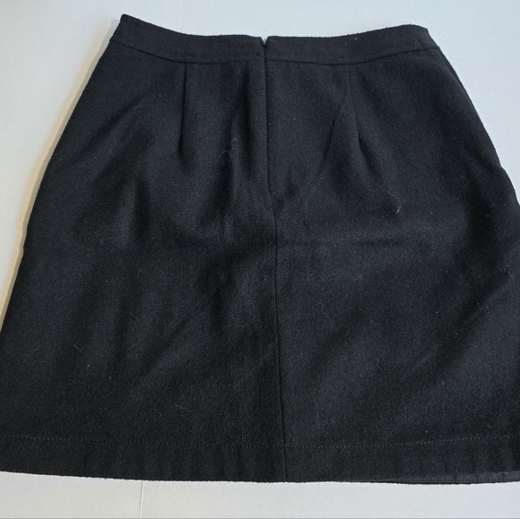 LOFT Wool Mini Skirt with Gold Button Accents - Picture 2 of 7